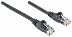 Intellinet Cat6, CCA, U/UTP, PVC, RJ45, 0.5m, crni