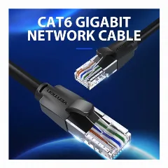 Vention Cat.6A UTP Patch Cable 0.5M Black Slim