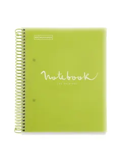 Kolegij blok Miquelrius A5 90g 120L spiralni crte Emotions Lime MR49952