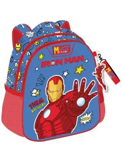 Ruksak vrtićki Must team Iron man s 2 pretinca (i privjeskom za ključeve)  27x10x31cm 506355
