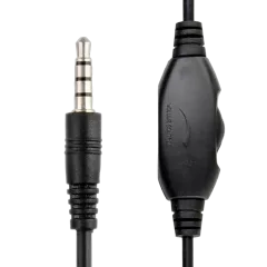 Gembird Stereo headset, white and black color with red ring