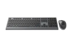 Gembird Dual-mode slim wireless desktop set, 2.4G BT, US layout