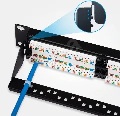 Vention Cat.5E UTP 24 Ports Patch Panel Black