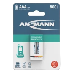 Ansmann Dect NiMH Rechargeable battery AAA HR03 800 mAh maxE 2 pcs.