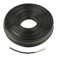 Gembird Flat telephone cable stranded wire 100 meters, black, 4 wires