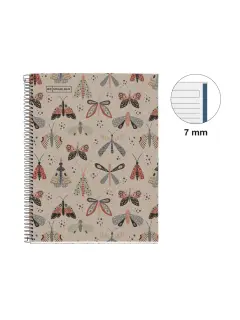 Kolegij blok Miquelrius A4 80g 80L spiralni crte Eco Ecobutterfly MR6109