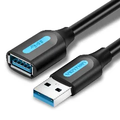 Vention USB 3.0 A Male to A Female Extension Cable 2M Black PVC Type