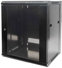 Intellinet 19" Wallmount Cabinet, 12U, 600 mm (23.6 in.) Depth, Black
