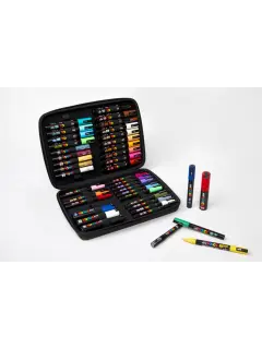 Marker Uni gift set Posca Art case u gumiranoj pernici (mix pc-1m/ pc-3m/pc-5m/pc-8k) 40/1 302422304