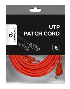 Gembird Cat6 UTP Patch cord, red, 3 m