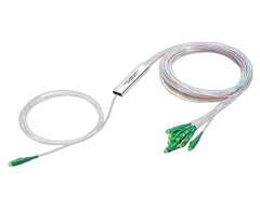 NFO Fiber Optic PLC Splitter, 1:8, Steel Box, SM, G657A, 1,5m, LC APC