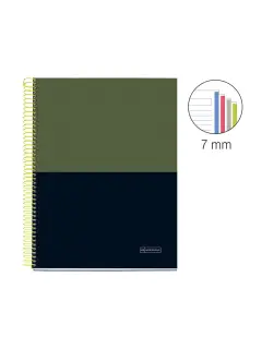 Kolegij blok Miquelrius A4 70g 140L spiralni crte Extra rigid cardboard lifestyle rider green MR4248
