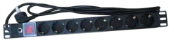 NaviaTec PDU (Power Distribution Unit) sa 8x Schuko priključaka, kabel Schuko, 19"