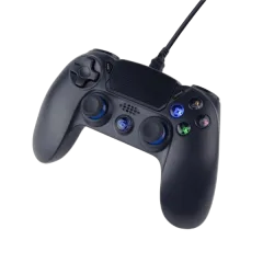 Gembird Wired vibration game controller for PlayStation 4 or PC, black
