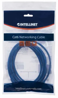 Intellinet Cat6, CCA, U/UTP, PVC, RJ45, 3 m, plavi