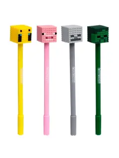 Kemijska olovka Puckator Minecraft s gumenim ukrasom (Pig/Bee/Zombie/Skeleton) sortirano 24/1 PEN254