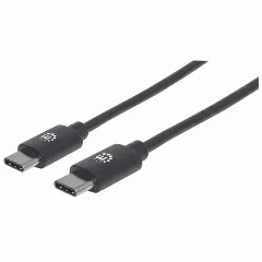 Manhattan kabel USB 2.0 Type-C, 3A, 60W, 1m, crni