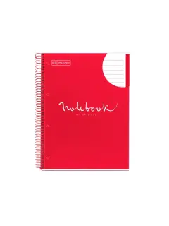 Kolegij blok Miquelrius A4 90g 80L spiralni crte Extra rigid cardboard emotions red MR48822