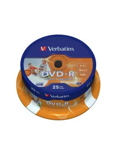 DVD-R Verbatim #43538 4,7GB 16x, Spindle 25/1, Wide Inkjet Printable