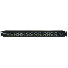 MaxLink Gigabit 12-port passive POE injector panel - shielded