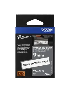 Vrpca Brother p-touch TZES221 9mm black/white