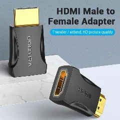 Vention HDMI Male to Female Adapter Black
