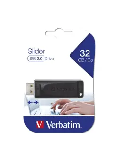 USB stick Verbatim 2.0 #98697 32GB Store 'n' Go Slider, crni
