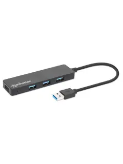 Manhattan Hub 4-Port USB 3.0 Type-A, crni