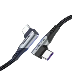Vention USB 2.0 C Male Right Angle to C Male 5A Cable 2M Gray