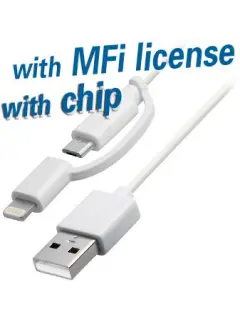 Transmedia Connecting Cable for iPhone, iPad, iPod, Smartphone and Tablets
