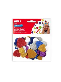 Ukrasna figura Apli gliter srca razne boje 50/1 13484
