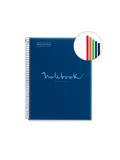 Kolegij blok Miquelrius A4 90g 120L spiralni crte Polypropylene emotions navy MR48566