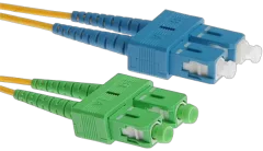 NFO Patch cord, SC UPC-SC APC, Singlemode 9 125, G.652D, Duplex, 2m