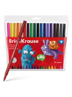 Flomasteri ErichKrause Jolly Friends Super Washable 18 boja 18/1