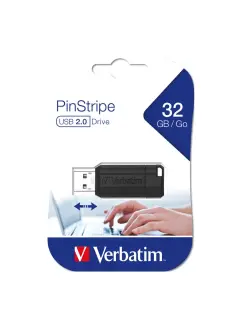 USB stick Verbatim 2.0 #49064 32GB Pinstripe, crni