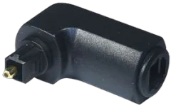 Transmedia Toslink plug to Toslink jack angled adapter