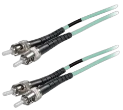 Transmedia Fibre optic MM OM4 Duplex Patch cable ST-ST 20m