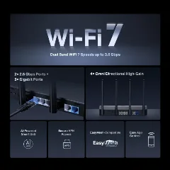 Mercusys BE3600 Dual Band Wi-Fi 7 Router