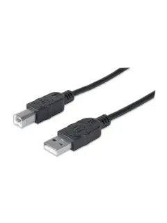 Manhattan kabel USB-A/USB-B M/M,za printer,3m,crni