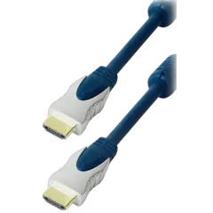 Transmedia HDMI cable metal plugs gold contacts, 1m, black