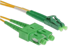 NFO Patch cord, LC APC-SC APC, Singlemode 9 125, G.657A2, Duplex, 2m