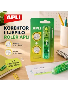 Korektor i ljepilo roler Apli zeleni 20011