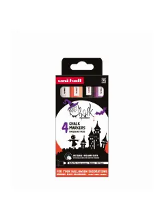 Marker Uni gift set Chalk kreda za karneval i halloween pwe-5m 4 kom + tool box 4/1 302422176