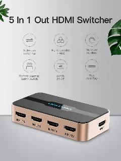 Vention HDMI Switch 5 In 1 Out Gold