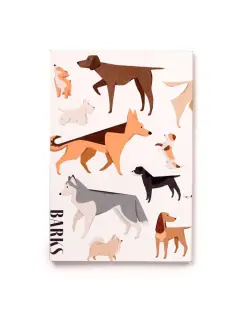 Bilježnica A5 od recikliranog papira Puckator Barks Dog crte 60L MEMO95