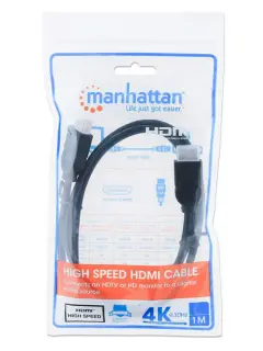 Manhattan kabel HDMI M/M, 4K@30Hz, 1m, crni