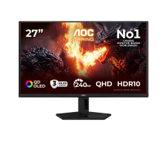 AOC LCD 27" QD-OLED, 240Hz, 16:9, DP