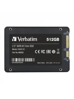 SSD Verbatim #49352 512GB, Vi550 S3, 2.5" SATA III 7mm, r520/w500Mbs