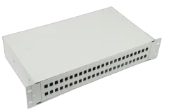 NFO Patch Panel 2U 19" - 48x SC Simplex LC Duplex, Slide-out on rails, 1 tray included