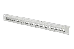 Digitus Modular Patch Panel, shielded 24-port, blank, 1U, rack mount color grey